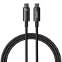 Baseus - Кабел за данни Tungsten Gold (CAWJ040101) - Type-C към Type-C, Бързо зареждане, 240W, 2 м - Черен