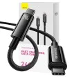 Baseus - Кабел за данни Tungsten Gold (CAWJ040201) - Type-C към Type-C, Бързо зареждане, 240W, 3 м - Черен