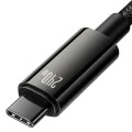 Baseus - Кабел за данни Tungsten Gold (CAWJ040001) - Type-C към Type-C, Бързо зареждане, 240W, 1 м - Черен