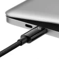Baseus - Кабел за данни Tungsten Gold (CAWJ040001) - Type-C към Type-C, Бързо зареждане, 240W, 1 м - Черен