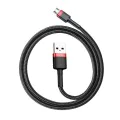 Baseus - Кабел за данни Cafule (CAMKLF-B91) - USB към Micro-USB, 2.4A, 1m - Червен и Черен