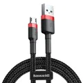 Baseus - Кабел за данни Cafule (CAMKLF-B91) - USB към Micro-USB, 2.4A, 1m - Червен и Черен