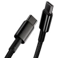Baseus - Кабел за данни Tungsten Gold (CATWJ-01) - Type-C към Type-C, Бързо зареждане, 100W, 1 м - Черен