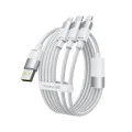 Baseus - Кабел за данни StarSpeed ​​(P10319900211-00) - Бързо зареждане, USB към Micro-USB, Type-C, Lightning, 100W, 1.5 м - Бял