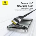 Baseus - Кабел за данни StarSpeed ​​(P10319900211-00) - Бързо зареждане, USB към Micro-USB, Type-C, Lightning, 100W, 1.5 м - Бял