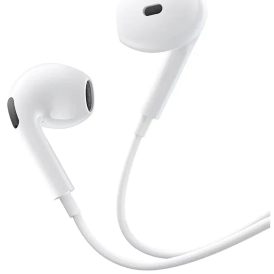 Baseus - Кабелни слушалки Encok HZ19 (A00182301213-00) - Жак 3.5 мм, Вграден микрофон, Полу-в ухото - Лунно бяло
