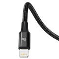 Baseus - Кабел за данни Rapid Series (CAMLT-SC01) - Бързо зареждане, 3 в 1, USB-C към Lightning, Micro-USB, USB-C, 20W, 1.5 м - Черен Baseus - Кабел за данни Rapid Series (CAMLT-SC01) - Бързо зареждане, 3 в 1, USB-C към Lightning, Micro-USB, USB-C, 20W, 1.5 м - Черен