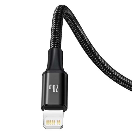 Baseus - Кабел за данни Rapid Series (CAMLT-SC01) - Бързо зареждане, 3 в 1, USB-C към Lightning, Micro-USB, USB-C, 20W, 1.5 м - Черен Baseus - Кабел за данни Rapid Series (CAMLT-SC01) - Бързо зареждане, 3 в 1, USB-C към Lightning, Micro-USB, USB-C, 20W, 1.5 м - Черен