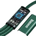Baseus - Кабел за данни Rapid Series (CAMLT-SC06) - Бързо зареждане, 3 в 1, USB-C към Lightning, Micro-USB, USB-C, 20W, 1.5 м - Зелен