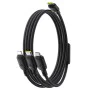 Кабел за данни Silky (P10377706123-00) - Baseus - 3в1 бързо зареждане, Type-C към Micro-USB/Lightning/USB-C, 100W, 1.5м - Космическо черно