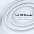 Baseus - Кабел за данни Silky (P10377706213-00) - Бързо зареждане, Type-C към Micro-USB, Lightning, USB-C, 100W, 1.5 м - Лунно бяло