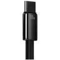 Baseus - Кабел за данни Tungsten Gold (CAWJ000101) - USB към Type-C, Супер бързо зареждане, 100W, 480Mbps, 2 м - Черен