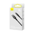 Baseus - Кабел за данни Tungsten Gold (CAWJ000101) - USB към Type-C, Супер бързо зареждане, 100W, 480Mbps, 2 м - Черен