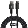Baseus - Кабел за данни Tungsten Gold (CAWJ000101) - USB към Type-C, Супер бързо зареждане, 100W, 480Mbps, 2 м - Черен
