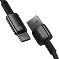 Baseus - Кабел за данни Tungsten Gold (CAWJ000001) - USB към Type-C, Супер бързо зареждане, 100W, 480Mbps, 1m - Черен