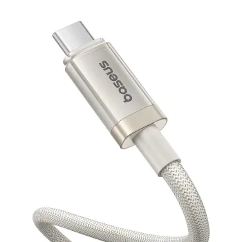 Baseus - Кабел за данни (P10378100G21-00) - Type-C, Бързо зареждане, PD100W, 480Mbps, E-Mark Smart Chip, 1 м - Galaxy Titanium Gold