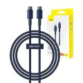 Baseus - Кабел за данни Tungsten Gold (P10319800321-04) - Type-C към Type-C, Супер бързо зареждане, 100W, 480Mbps, 2 м - Тъмносин