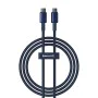 Baseus - Кабел за данни Tungsten Gold (P10319800321-04) - Type-C към Type-C, Супер бързо зареждане, 100W, 480Mbps, 2 м - Тъмносин