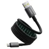 Baseus - Кабел за данни Tungsten Gold (P10319805111-02) - Type-C към USB, Супер бързо зареждане, 100W, 480Mbps, 1m - Черен