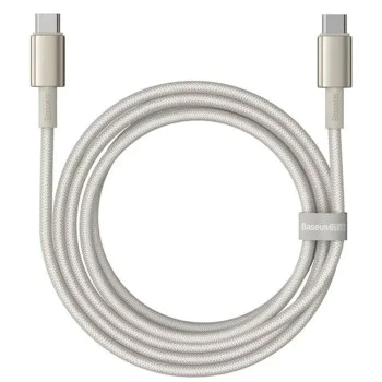 Baseus - Кабел за данни Tungsten Gold (P10319800G21-01) - Type-C към Type-C, Супер бързо зареждане, 100W, 480Mbps, 2m - Златен