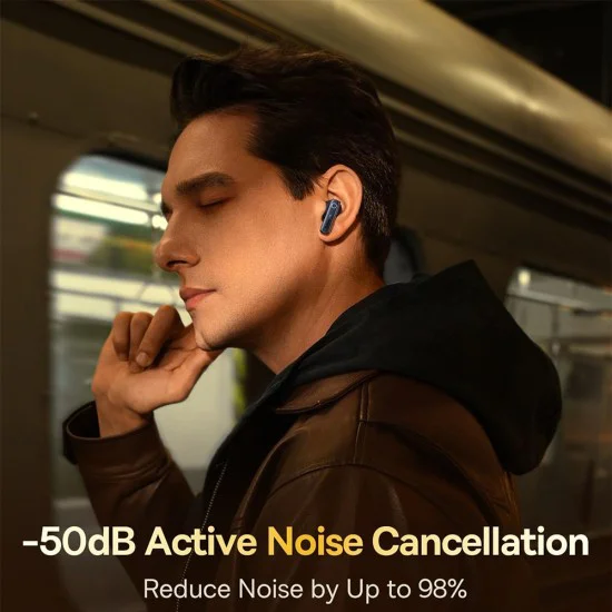 Baseus - Безжични слушалки Bowie 35 (A00073800123-00) - Наистина безжични, Bluetooth V5.3, 6 микрофона ENC, IPX4 - Черни