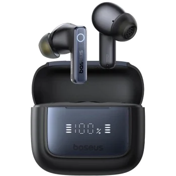 Baseus - Безжични слушалки Bowie 35 (A00073800123-00) - Наистина безжични, Bluetooth V5.3, 6 микрофона ENC, IPX4 - Черни