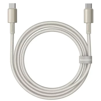 Baseus - Кабел за данни Tungsten Gold (P10319800G21-00) - Type-C към Type-C, Супер бързо зареждане, 100W, 480Mbps, 1m - Златен