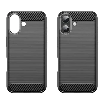 Калъф за iPhone 17 - Techsuit - Carbon Silicone - Черен