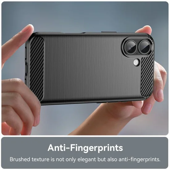Калъф за iPhone 17 - Techsuit - Carbon Silicone - Черен