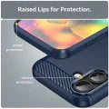 Калъф за iPhone 17 - Techsuit - Carbon Silicone - Син