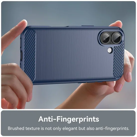 Калъф за iPhone 17 - Techsuit - Carbon Silicone - Син