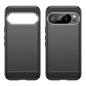 Калъф за Google Pixel 10 / 10 Pro - Techsuit - Carbon Silicone - Черен