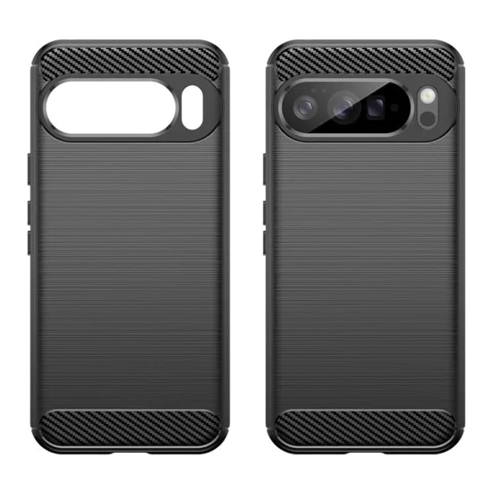 Калъф за Google Pixel 10 Pro XL - Techsuit - Carbon Silicone - Черен
