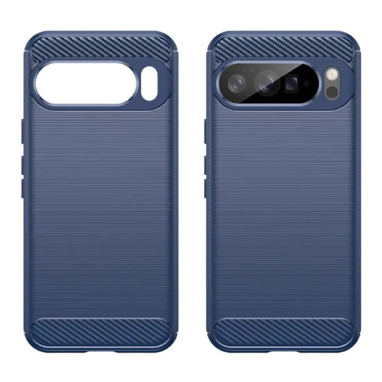 Калъф за Google Pixel 10 Pro XL - Techsuit - Carbon Silicone - Син