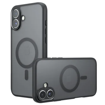 Калъф за iPhone 16 - PureFrost MagSafe - Черен