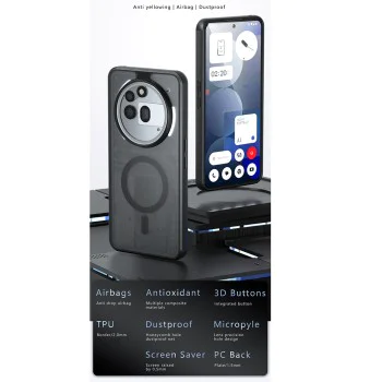 Case for Nothing Phone (3a) Pro - PureFrost MagSafe - Черен