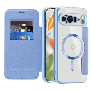 Калъф Камера за Google Pixel 10 Pro XL - SmartMag Book Case - Син
