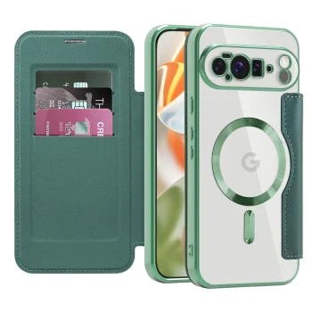 Калъф Камера за Google Pixel 10 Pro XL - SmartMag Book Case - Зелен