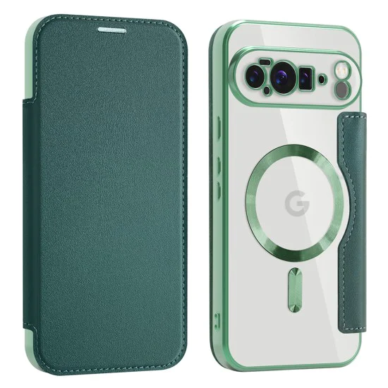 Калъф Камера за Google Pixel 10 Pro XL - SmartMag Book Case - Зелен