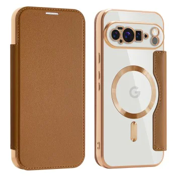 Калъф Камера за Google Pixel 10 Pro XL - SmartMag Book Case - Кафяв