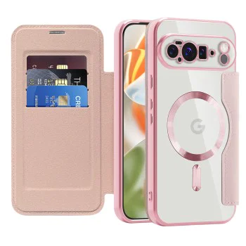 Калъф Камера за Google Pixel 10 Pro XL - SmartMag Book Case - Розов