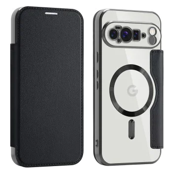 Калъф Камера за Google Pixel 10 Pro XL - SmartMag Book Case - Черен