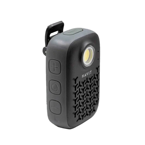 Havit - Безжичен високоговорител (SK868BT) - Bluetooth V5.4, 5W, 600mAh, IP67, TWS, Фенерче, Hands-free разговори, Type-C - Черен