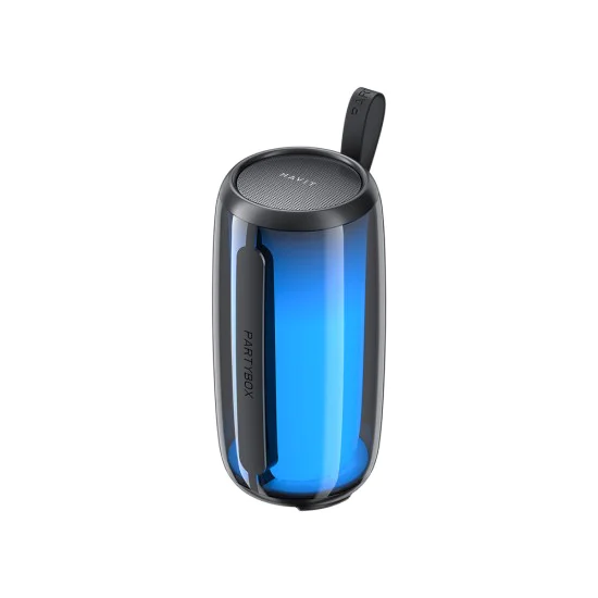 Havit - Безжичен високоговорител (SK879BT) - USB-C, Bluetooth, TWS, RGB светлини, AUX, Micro SD, FM, IPX5, 8W, 1800mAh - Черен