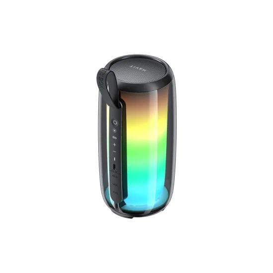 Havit - Безжичен високоговорител (SK879BT) - USB-C, Bluetooth, TWS, RGB светлини, AUX, Micro SD, FM, IPX5, 8W, 1800mAh - Черен