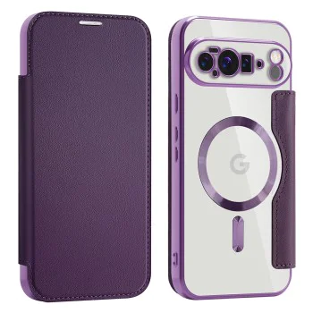 Калъф Камера за Google Pixel 10 Pro XL - SmartMag Book Case - Лилав