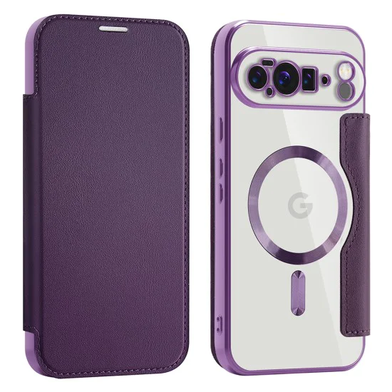 Калъф Камера за Google Pixel 10 Pro XL - SmartMag Book Case - Лилав