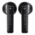 Havit - Безжични слушалки (TW981) - Type-C, Bluetooth 5.3, TWS, микрофон, прозрачен корпус, 13 мм драйвери, 300 mAh - Черни
