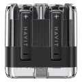 Havit - Безжични слушалки (TW981) - Type-C, Bluetooth 5.3, TWS, микрофон, прозрачен корпус, 13 мм драйвери, 300 mAh - Черни
