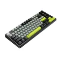 Havit - Геймърска клавиатура (KB904L) - за видеоигри, USB, RGB светлини, 85 клавиша, бързо задействане, 1.8 м, 5V, 8kHz - черна / зелена